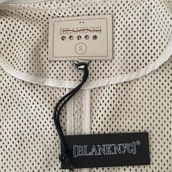 Blank NYC Imelda Perforated Moto Jacket Cream Size Small NWT - Picture 14 of 16